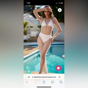 Beach Bunny Champagne Cover Up pearl dress